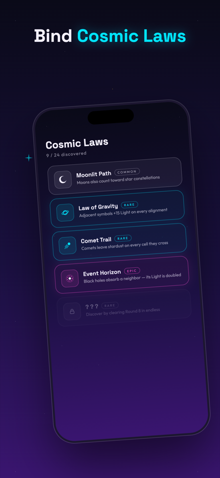 Shop — binding Cosmic Laws between rounds